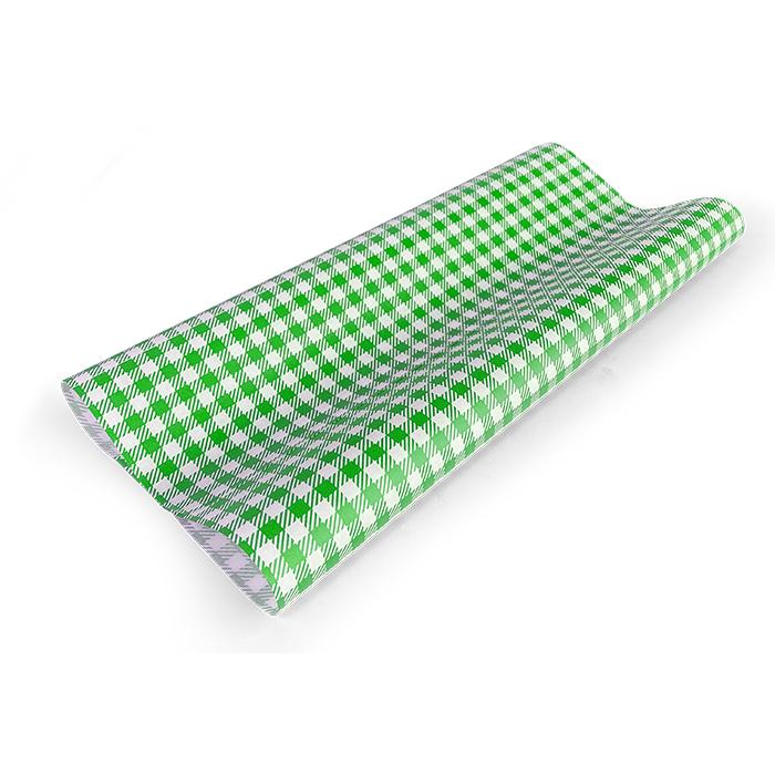 Greaseproof Paper Gingham Green Large 400 X 330mm – 200/ream NIS Traders