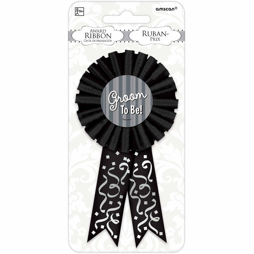 Groom To Be Award Ribbon Fabric NIS Traders