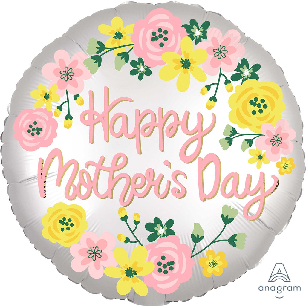 HAPPY MOTHER'S DAY FLORAL  Foil Balloon 45CM NIS Traders