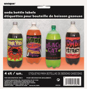 Halloween Soft Drink Bottle Labels 4pc NIS Traders