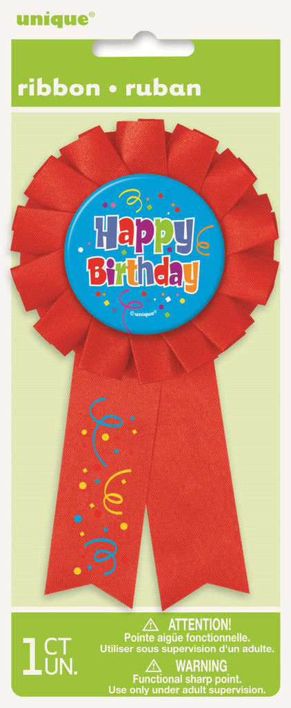 Happy Birthday Confetti Award Ribbon/ Badge 1pc NIS Traders