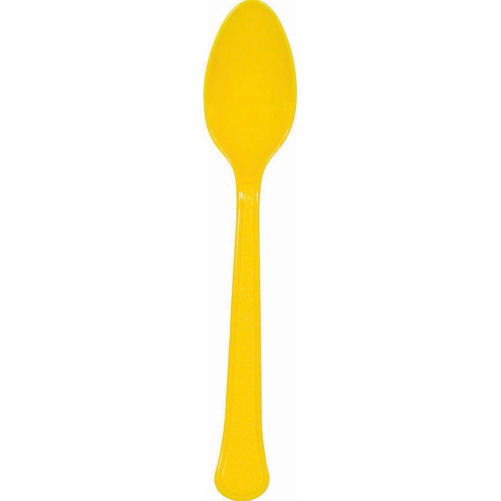 Heavy Duty Spoon -Sunshine yellow 20pk NIS Traders