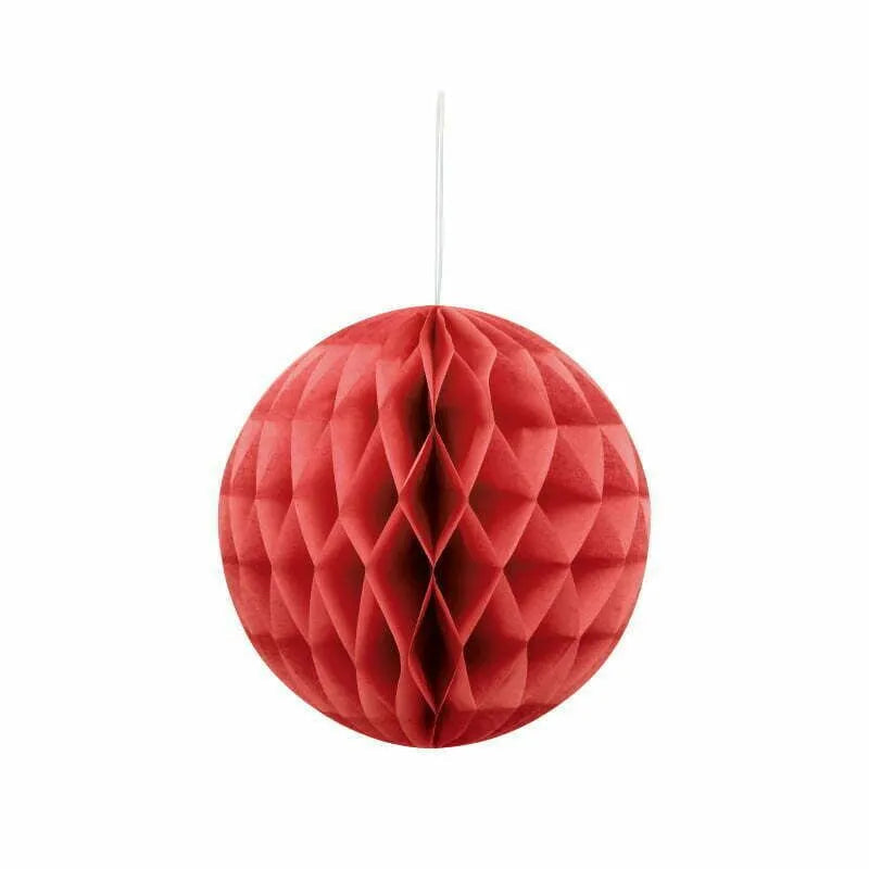 Honeycomb Decoration- RED 1pc 25cm NIS Traders