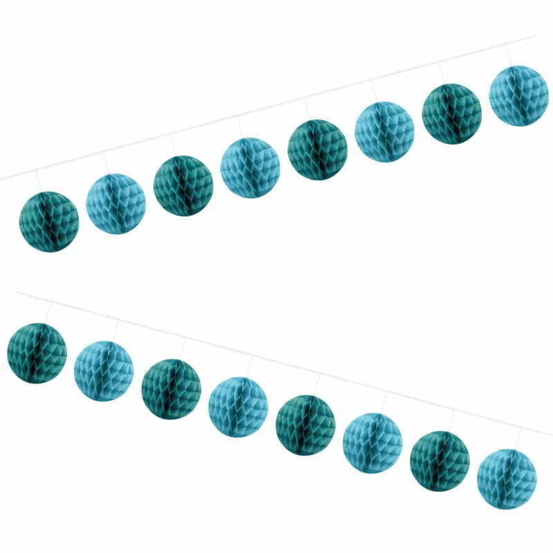 Honeycomb Garland Decoration-BLUE 4m NIS Traders