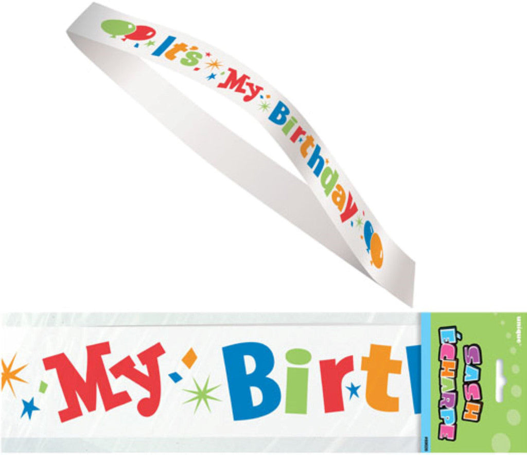 IT'S MY BIRTHDAY Satin Sash 1pc NIS Traders