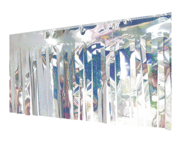 Buy Iridescent Silver Table curtain at NIS Packaging & Party Supply Brisbane, Logan, Gold Coast, Sydney, Melbourne, Australia