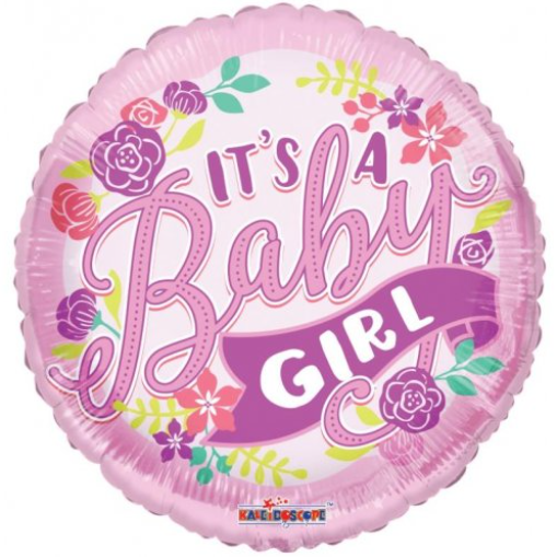 Buy It's a Baby Girl Foil Round Balloon at NIS Packaging & Party Supply Brisbane, Logan, Gold Coast, Sydney, Melbourne, Australia