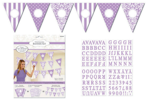 LILAC PERSONALIZED PENNANT BANNER NIS Traders