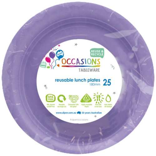 Lavender Lunch Plate Pack of 25 NIS Traders