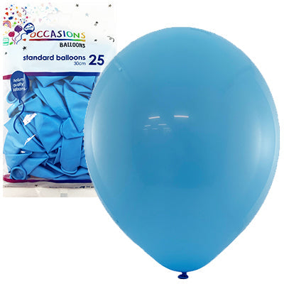 Buy Light Blue 30cm Balloons Pack of 25 at NIS Packaging & Party Supply Brisbane, Logan, Gold Coast, Sydney, Melbourne, Australia