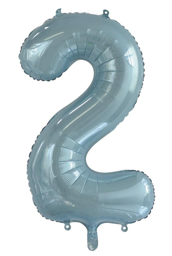 Buy Light Blue Foil Balloon Number #2 (34inch) at NIS Packaging & Party Supply Brisbane, Logan, Gold Coast, Sydney, Melbourne, Australia