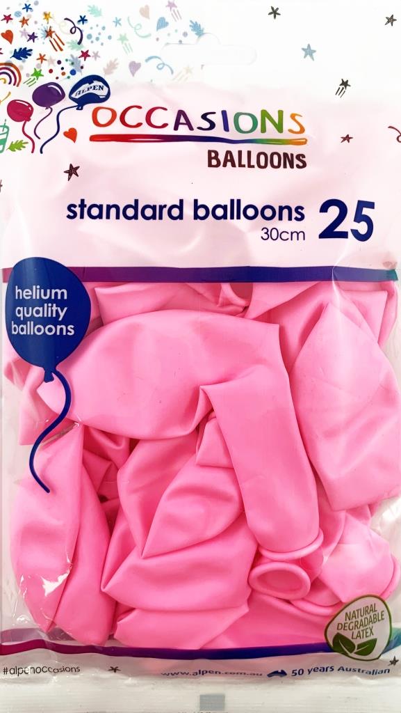 Buy Light Pink 30cm Balloons Pack of 25 at NIS Packaging & Party Supply Brisbane, Logan, Gold Coast, Sydney, Melbourne, Australia