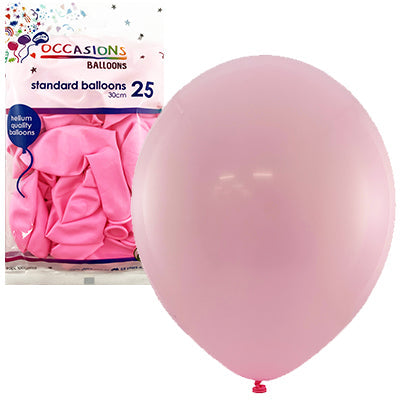 Buy Light Pink 30cm Balloons Pack of 25 at NIS Packaging & Party Supply Brisbane, Logan, Gold Coast, Sydney, Melbourne, Australia