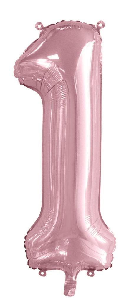 Buy Light Pink Foil Balloon Number #1 (34inch) at NIS Packaging & Party Supply Brisbane, Logan, Gold Coast, Sydney, Melbourne, Australia