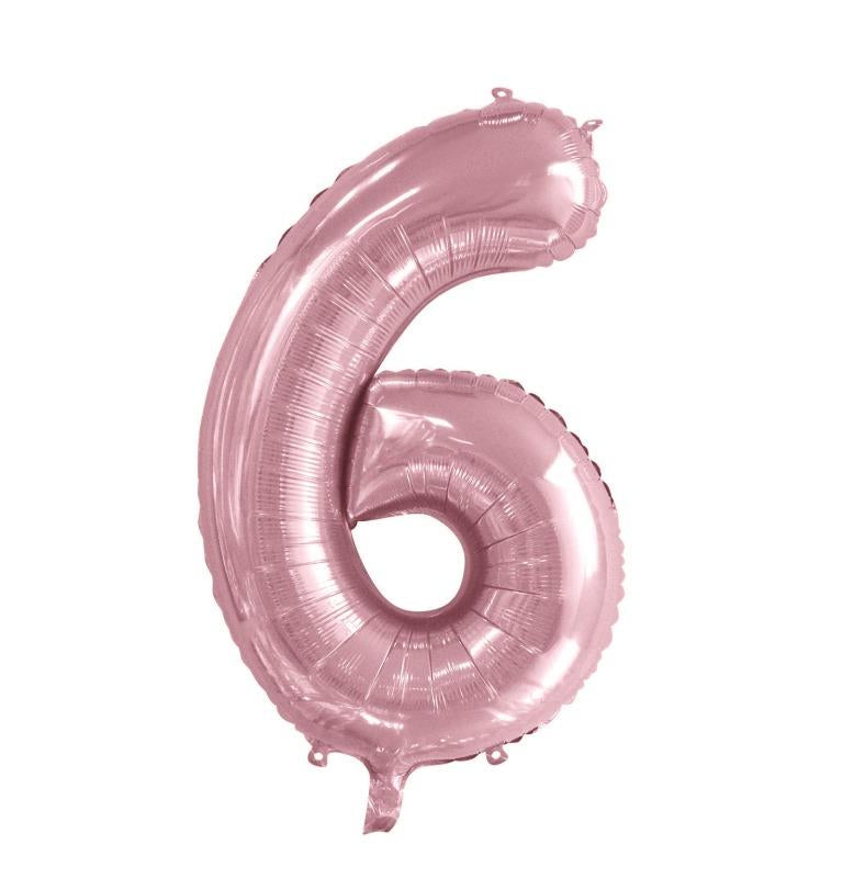 Buy Light Pink Foil Balloon Number #6 (34inch) at NIS Packaging & Party Supply Brisbane, Logan, Gold Coast, Sydney, Melbourne, Australia