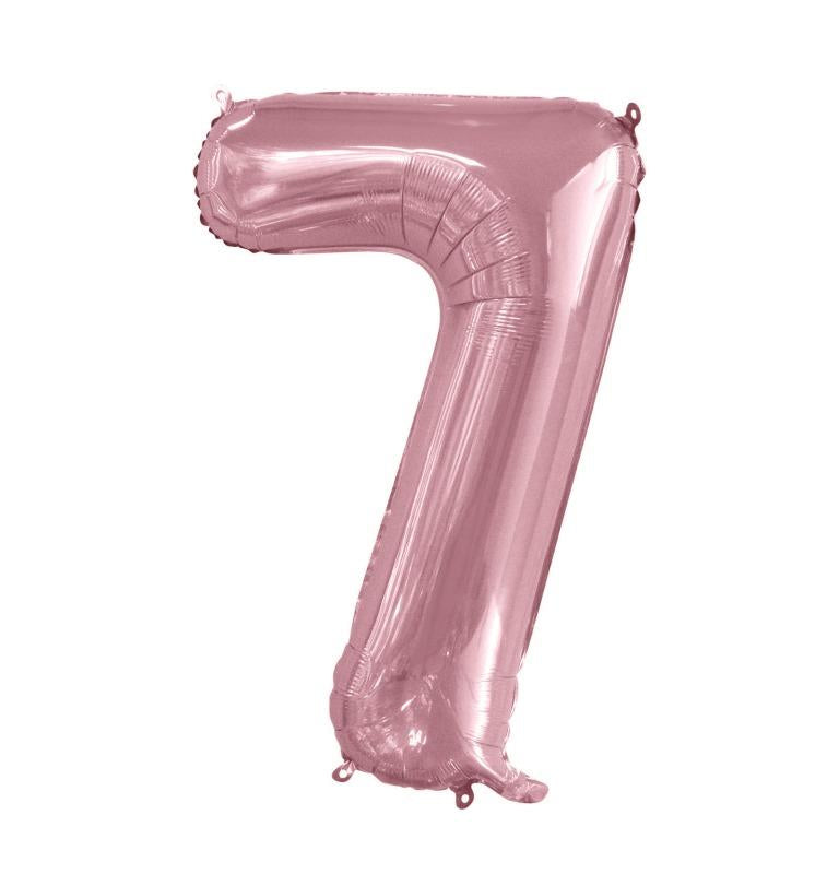 Buy Light Pink Foil Balloon Number #7 (34inch) at NIS Packaging & Party Supply Brisbane, Logan, Gold Coast, Sydney, Melbourne, Australia