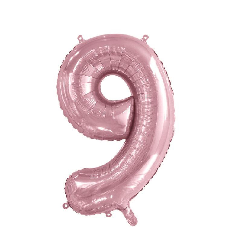 Buy Light Pink Foil Balloon Number #9 (34inch) at NIS Packaging & Party Supply Brisbane, Logan, Gold Coast, Sydney, Melbourne, Australia