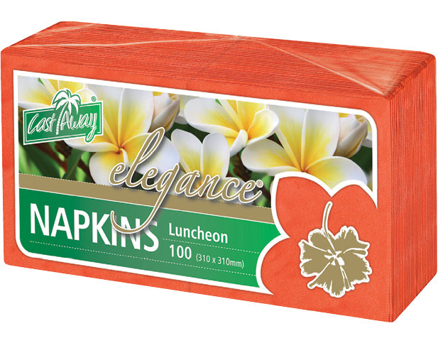 Luncheon Napkins Quarter Fold, Red 100PK 310 x 310 mm (open) NIS Traders