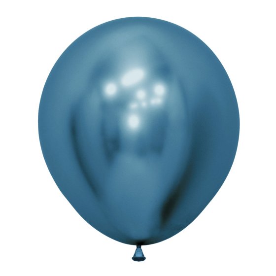 METALLIC REFLEX Blue Latex Balloons 45cm, 6pk NIS Traders