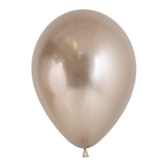 METALLIC REFLEX CHAMPAGNE LATEX 12CM BALLOONS, 50PK NIS Traders