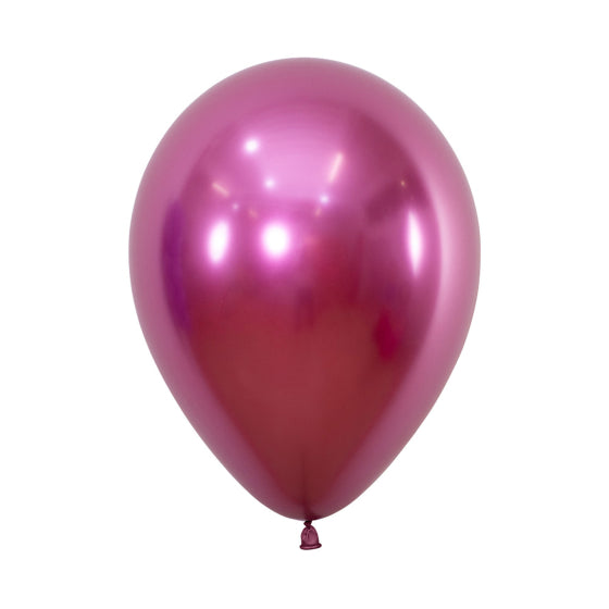 METALLIC REFLEX FUCHSIA 12CM LATEX BALLOONS, 50PK NIS Traders