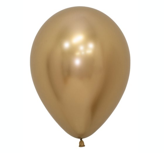 METALLIC REFLEX GOLD LATEX 30CM BALLOONS, 50PK NIS Traders