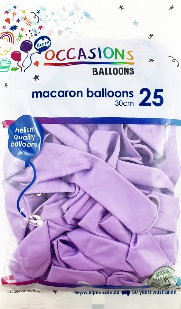 Buy Macaron Lavender 30cm Balloons P25 at NIS Packaging & Party Supply Brisbane, Logan, Gold Coast, Sydney, Melbourne, Australia