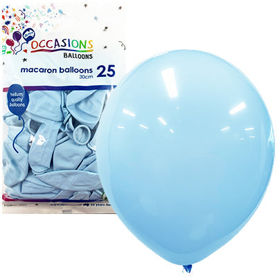 Buy Macaron Light Blue 30cm Balloons P25 at NIS Packaging & Party Supply Brisbane, Logan, Gold Coast, Sydney, Melbourne, Australia