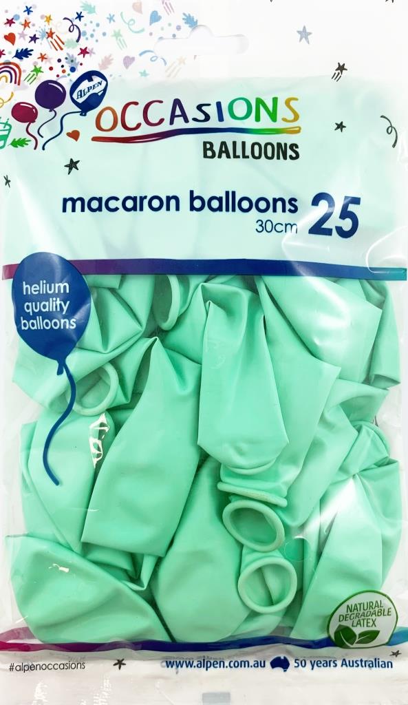 Buy Macaron Light Green 30cm 25 Pack at NIS Packaging & Party Supply Brisbane, Logan, Gold Coast, Sydney, Melbourne, Australia