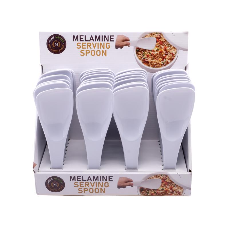 Melamine Rice Spoon 22cm x 6.8cm White NIS Traders