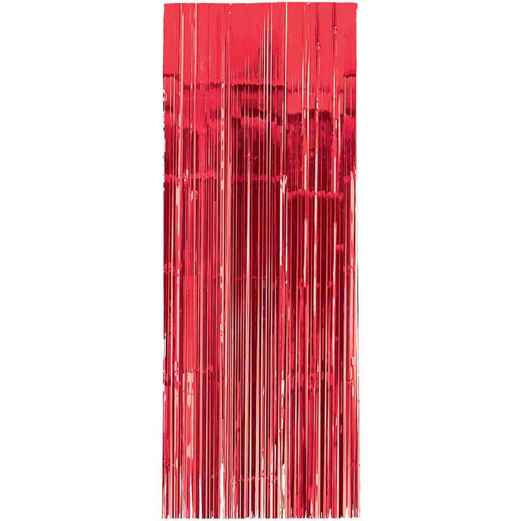 Metallic Curtain - Red ( 91.4cm x 2.43m) NIS Traders