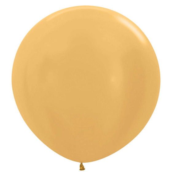 Metallic Gold 60cm Latex Balloons, 3PK Sempertex NIS Traders