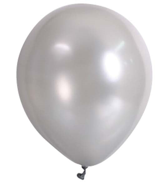 Metallic Silver 30cm Latex Balloons 20pk NIS Traders