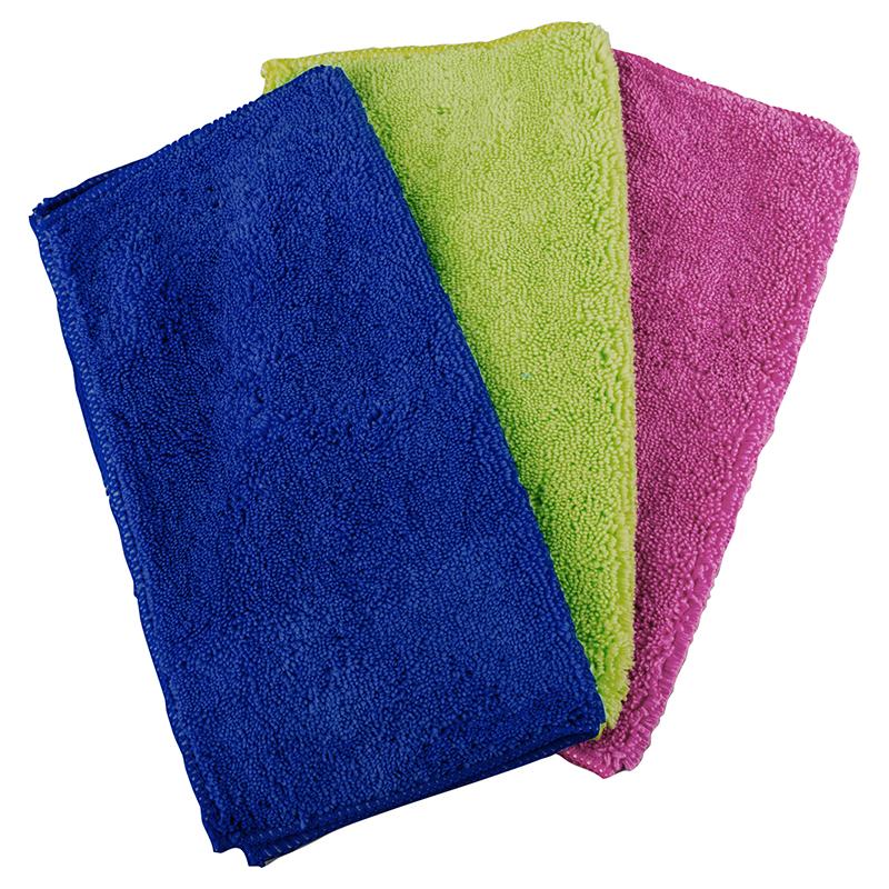 Microfibre Fluffy Cloth 30cm x 30cm - 3pk NIS Traders