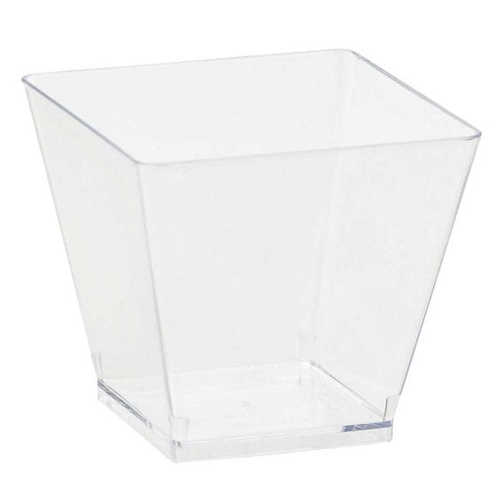 Mini Catering Cocktail Cubes Clear Plastic 2OZ/ 59ML 40PK NIS Traders