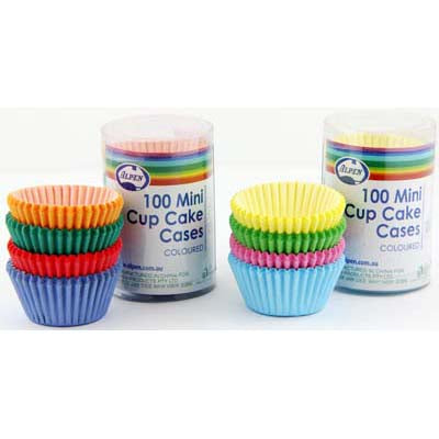 Buy Mini Cup Cake Cases Coloured (30x20mm) Pack100 at NIS Packaging & Party Supply Brisbane, Logan, Gold Coast, Sydney, Melbourne, Australia