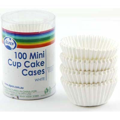 Buy Mini Cup Cake Cases White (30x20mm) Pack100 at NIS Packaging & Party Supply Brisbane, Logan, Gold Coast, Sydney, Melbourne, Australia