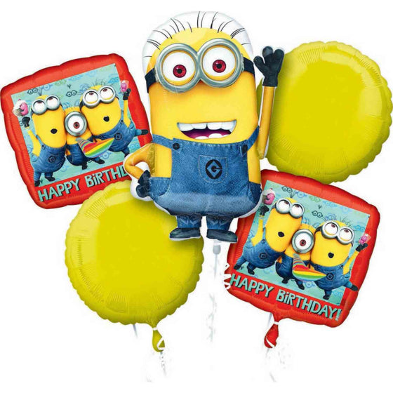Minions Balloons Bouquet 5pack NIS Traders