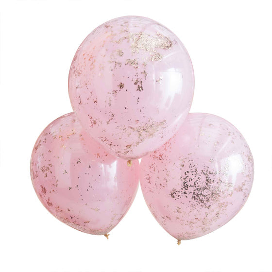 Mix It Up Balloons Double Stuffed PINK & ROSE GOLD 3PK NIS Traders