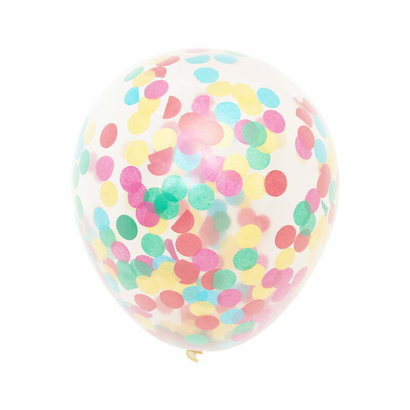 Multicolor Confetti Balloons 30cm (Pack of 5) NIS Traders