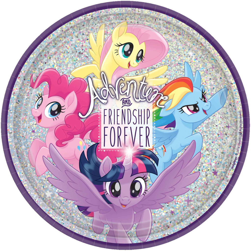 My Little Pony Friendship Adventures 23cm Round Prismatic Plates NIS Traders