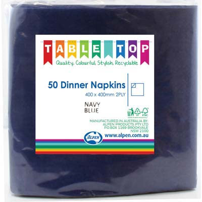 Buy NAPKIN DINNER DARK BLUE P50 at NIS Packaging & Party Supply Brisbane, Logan, Gold Coast, Sydney, Melbourne, Australia