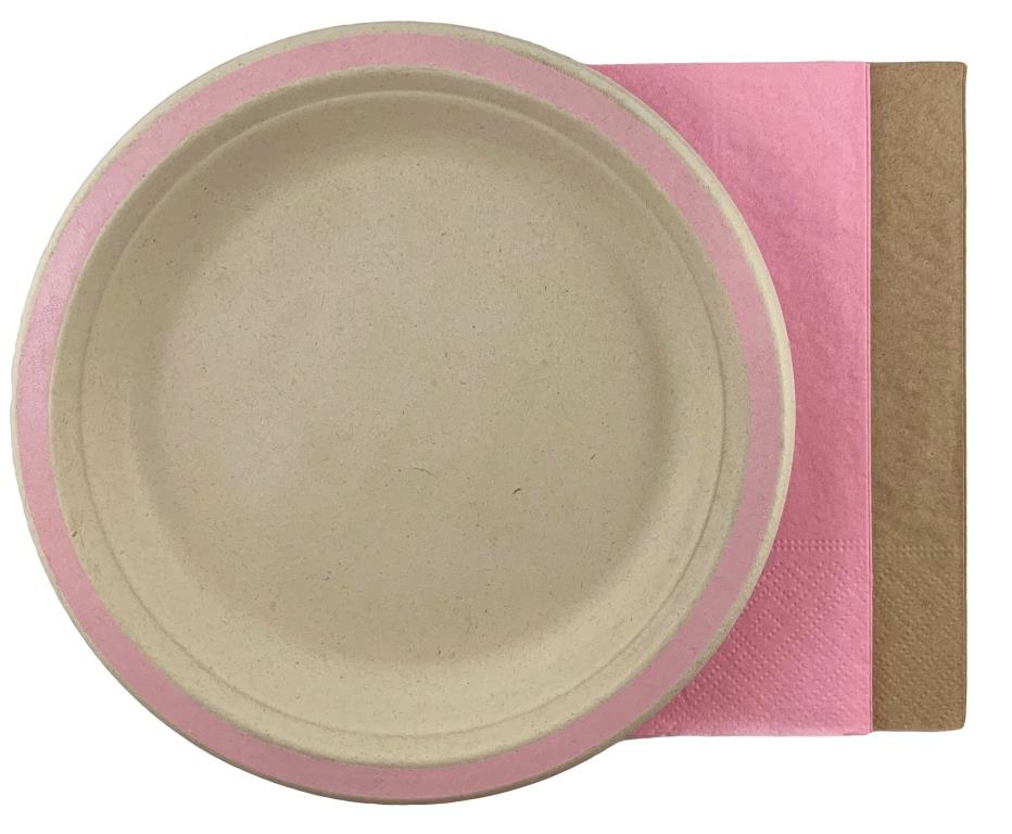 Buy NAPKIN.LUNCH LIGHT PINK/KRAFT P20 at NIS Packaging & Party Supply Brisbane, Logan, Gold Coast, Sydney, Melbourne, Australia