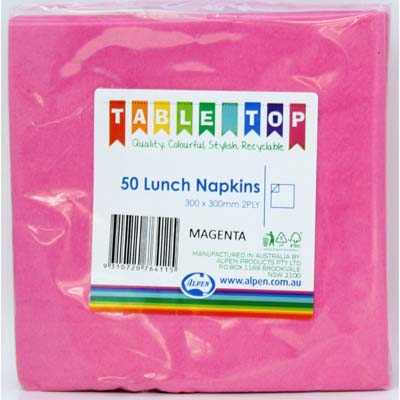 Buy NAPKIN LUNCH MAGENTA P50 at NIS Packaging & Party Supply Brisbane, Logan, Gold Coast, Sydney, Melbourne, Australia
