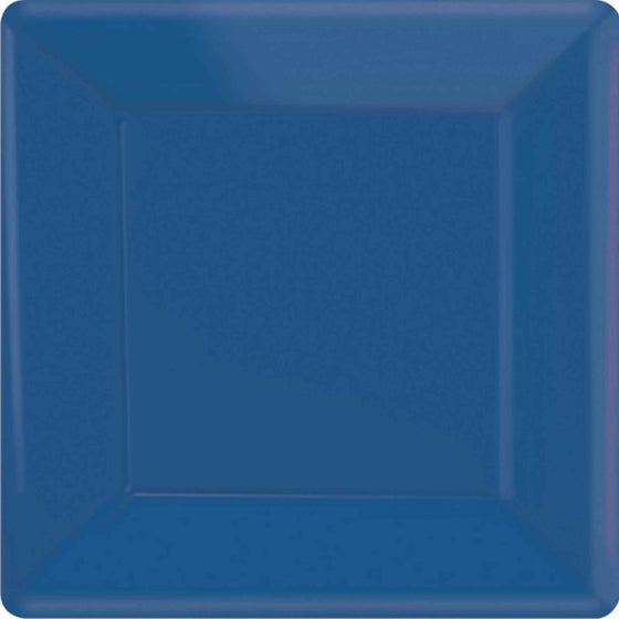 PAPER PLATES 26CM SQUARE 20CT - BRIGHT ROYAL BLUE NIS Traders