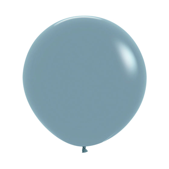 PASTEL DUST BLUE 60cm Latex Balloons, 3PK Sempertex NIS Traders