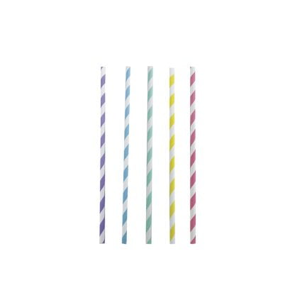 PASTEL Mixed colour Paper Straw 50PK NIS Traders