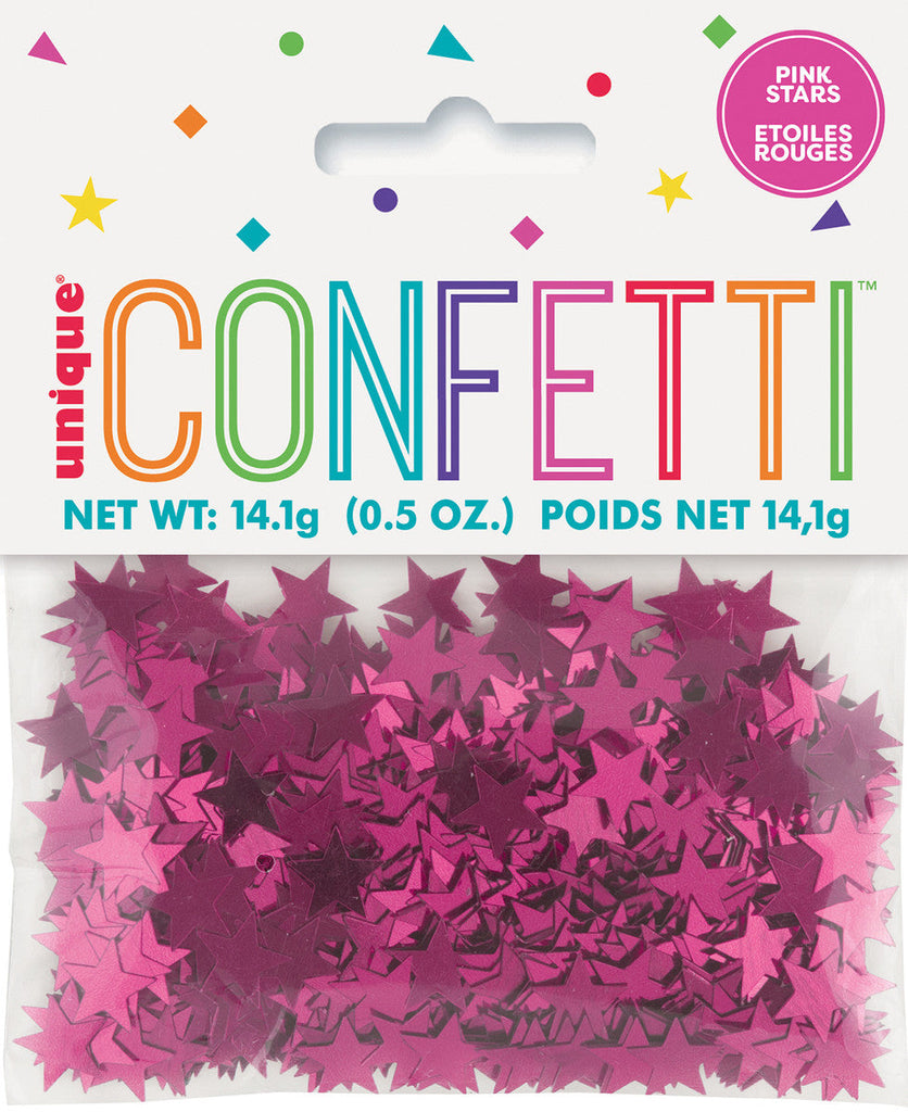 PINK - STAR Confetti 14grams (0.5OZ) NIS Traders