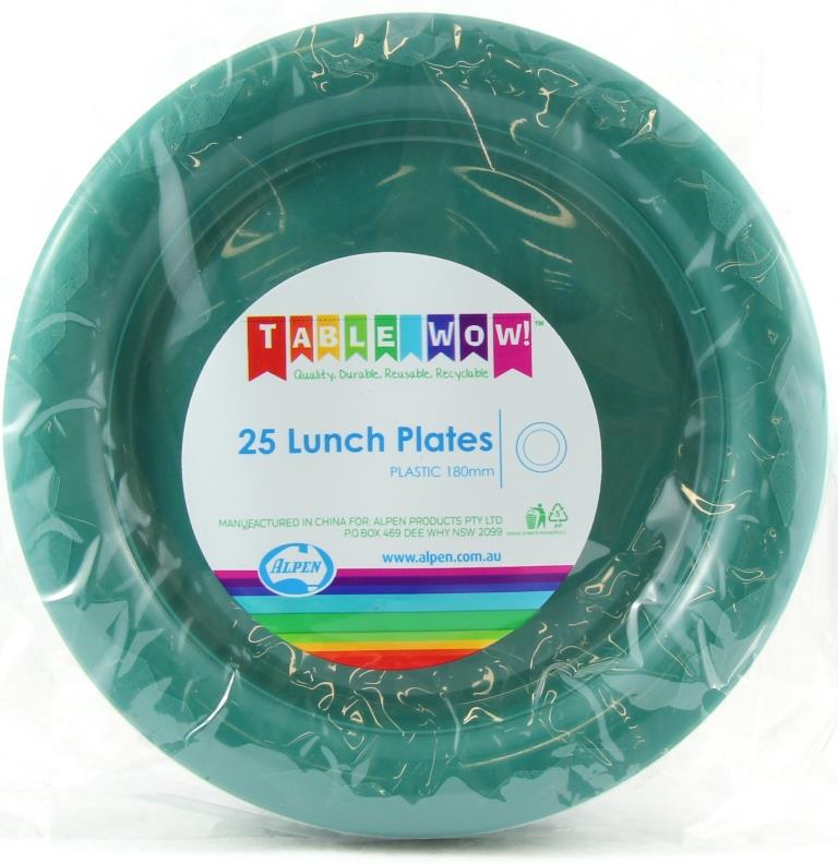 Buy PLATE LUNCH GREEN 180mm P25 at NIS Packaging & Party Supply Brisbane, Logan, Gold Coast, Sydney, Melbourne, Australia