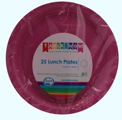 Buy PLATE LUNCH MAGENTA 180mm P25 at NIS Packaging & Party Supply Brisbane, Logan, Gold Coast, Sydney, Melbourne, Australia